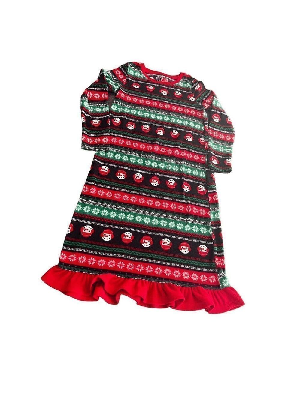 SNOWMAN Fleece night Dress GIRLS Pajama size 7-8